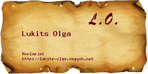 Lukits Olga névjegykártya